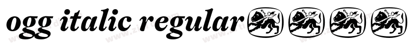 ogg italic regular字体转换